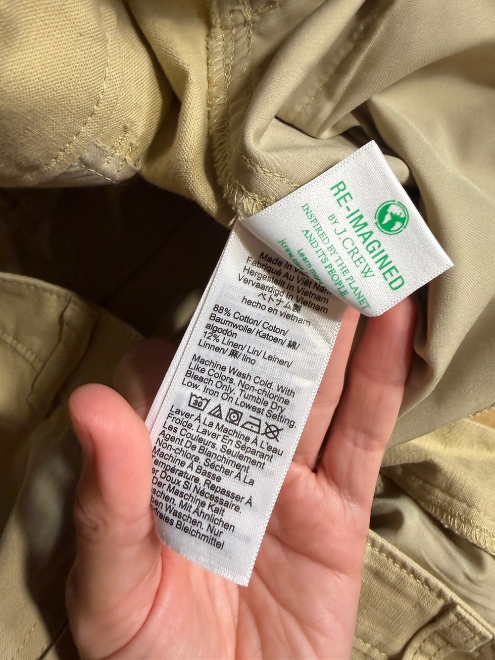 J. Crew Barrel Leg Pant In Cotton Linen Blend in Coastal Khaki 31 - Picture 8 of 14